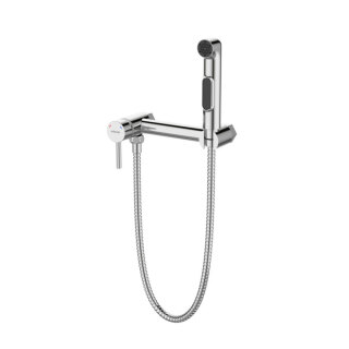 Смеситель с гигиеническим душем на эксцентриках, хром глянцевый, Tidy, Milardo, TIDSB15M08