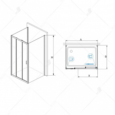 Душевой уголок RGW PA-73 (PA-13 + Z-33)