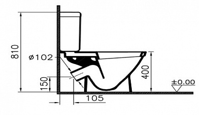 Унитаз-компакт Vitra Eco-Line 9837B003-7200