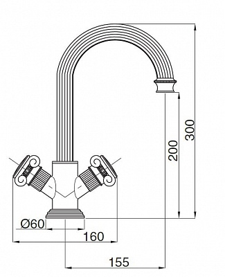 Смеситель для раковины CEZARES OLIMP-LS2 OLIMP-LS2-01-M