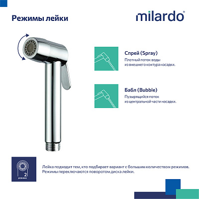 Гигиеническая лейка Milardo ESS2FCRM20 хром