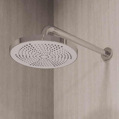 Кронштейн для верхнего душа в стену круглый, глянцевый хром, Dale Milardo, DALSB39M61