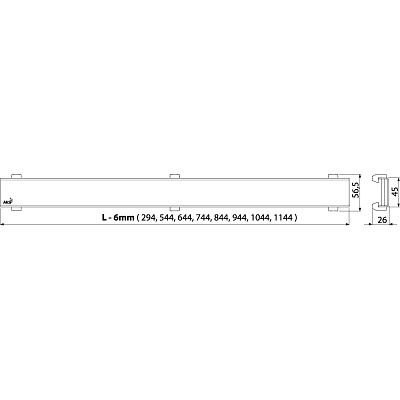 Решетка для водоотводящего желоба ANTIC AlcaPlast DESIGN-950ANTIC