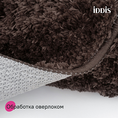 Набор ковриков для ванной комнаты, 50х80 + 50х50, микрофибра, темно-коричневый Iddis BSET08Mi13