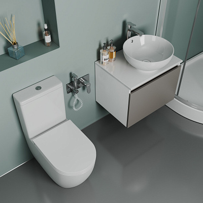 Унитаз-компакт безободковый D&K Matrix DT1397016