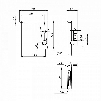 Смеситель для кухни с цветными сменными вставками Iddis Kitchen D KD1SBL0i05