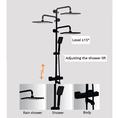 Душевая система с термостатом Gappo G2491-6
