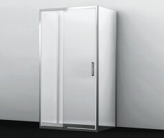 Душевой уголок WasserKRAFT Berkel 120х90 48P21 хром, стекло прозрачное, П-образный