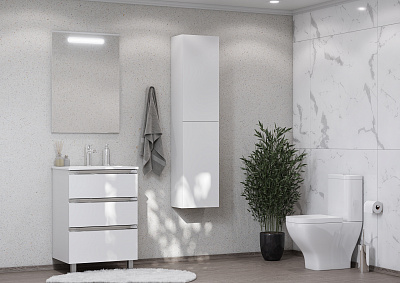 Тумба с раковиной Roca The Gap 60 белый глянец 3 ящика A857404806