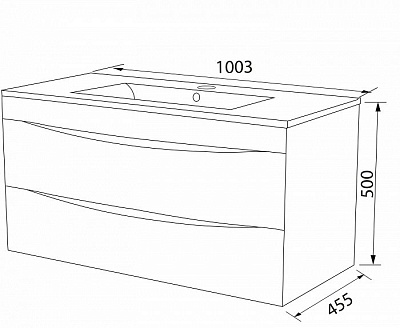 Тумба без раковины Iddis Cloud 100 белая CLO10W1i95