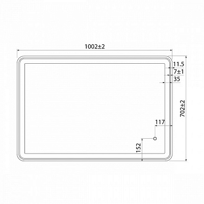 Зеркало Iddis Cloud 100 CLO1000i98