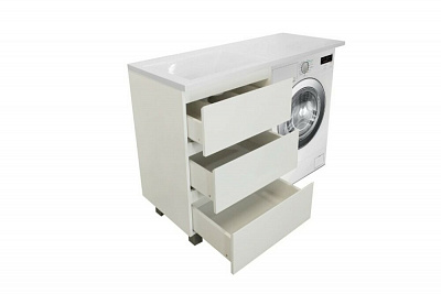 Комплект мебели Dallas Luxe 120х48 левосторонний напольный, 3 ящика (ШхГхВ) 548х476х860 Эстет ФР-00001922