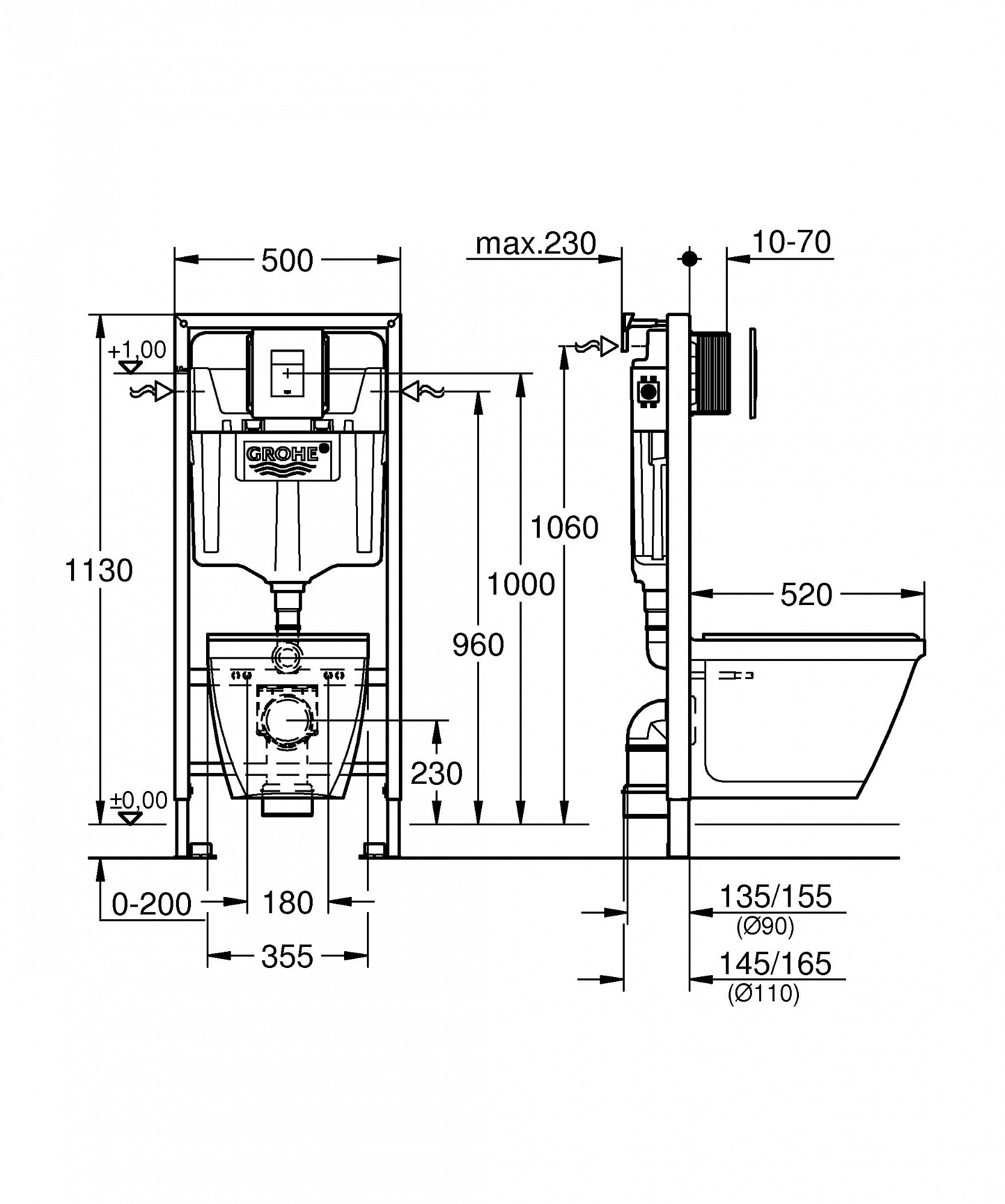 Комплект инсталляции с унитазом Grohe Solido 39186000(5в1) купить по ...