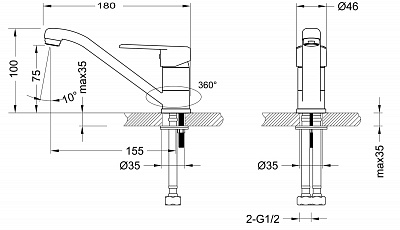 Смеситель для раковины Lemark Point LM0307C