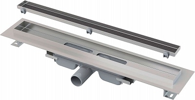 Водоотводящий желоб с порогами для перфорированной решетки AlcaPlast APZ107-850 Floor LOW