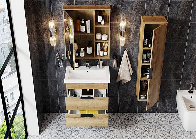 Шкаф-зеркало Onika ЛЕГРАН дуб галифакс 60.00У