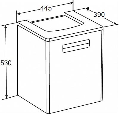Тумба под раковину Roca The Gap 45 белая матовая ZRU9302735