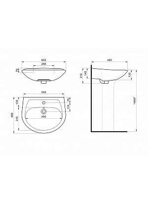 Раковина Santek Бриз 60 1WH110466