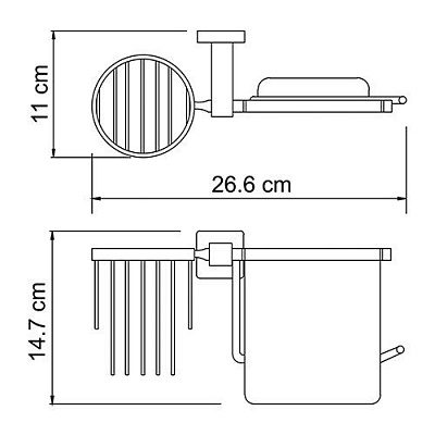 Держатель для туалетной бумаги и освежителя WasserKRAFT Lippe K-6559 хром