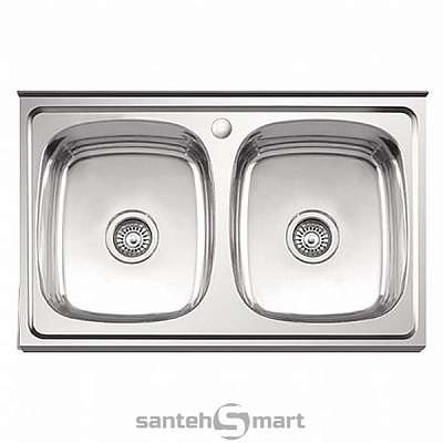 Мойка Ledeme L98060 800*600 двойная