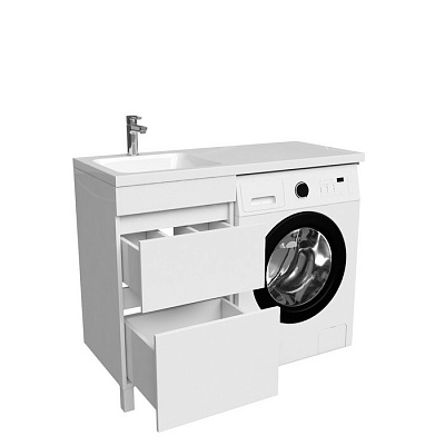 Тумба с раковиной для стиральной машины IDDIS Optima Home 110 см OPH11LBi95K