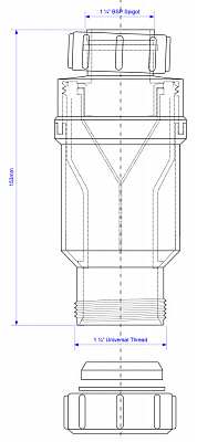 Самозакрывающийся сливной клапан McAlpine MRNRV32-PB