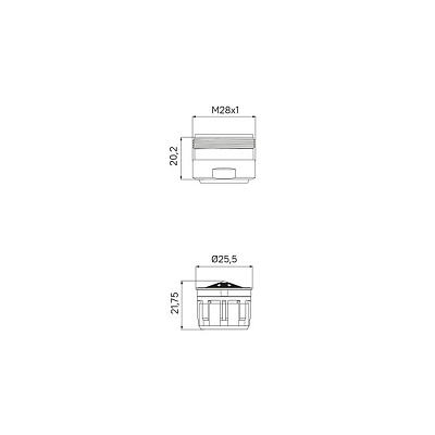 996S28B1SM Аэратор для смесителя в комплекте с гайкой, силикон, M28, наружная резьба,