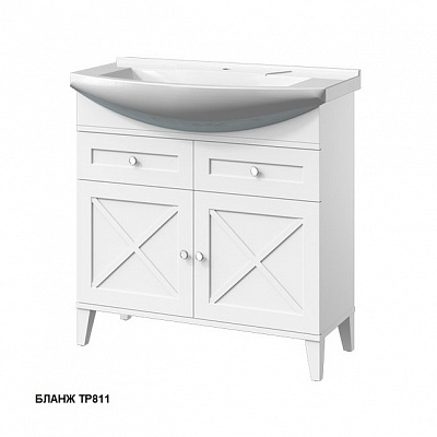 Тумба 85 две двери, один ящик Caprigo TORINO 34615-TP811
