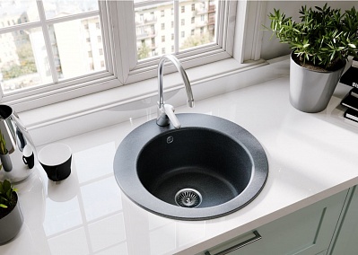 Мойка гранитная Акватон Иверия  графит 1A711032IV210