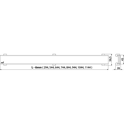 Решетка для водоотводящего желоба ANTIC AlcaPlast DESIGN-550ANTIC