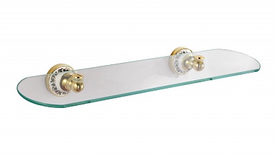 Полка стеклянная Fixsen Bogema Gold FX-78503G