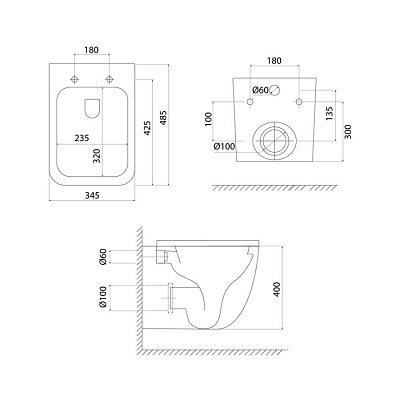 Унитаз подвесной безободковый Iddis Torr Q c системой смыва Торнадо TOQFDSEi25