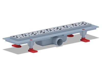 Душевой трап АНИ пласт решётка БРИЗ 450х62 сухой затвор TLQ1345M