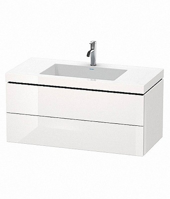 DURAVIT L-Cube/C-bonded тумба подвесная с раковиной1000*480 белый глянец с двумя ящиками LC6928О2222