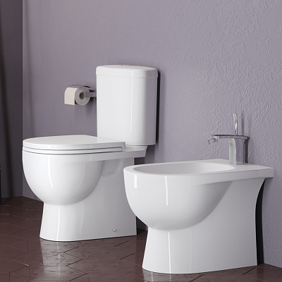 Унитаз-компакт Sanita Luxe Art дюропласт, микролифт WC.CC/Art/2-DM/WHT.G/S1