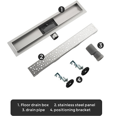 Душевой трап Gappo G87007-2 нерж.сталь 70*700мм