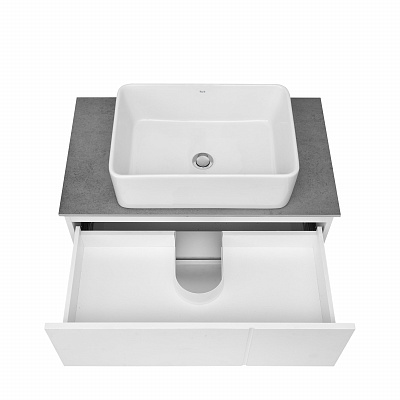 Тумба с раковиной Roca Luna 80 2 ящика ZRU9307765, белый