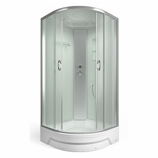 Душевая кабина 100х100 угловая средний поддон Erlit Comfort ER351026-C3-RUS четверть круга