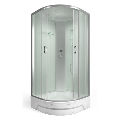 Душевая кабина 100х100 угловая средний поддон Erlit Comfort ER351026-C3-RUS четверть круга