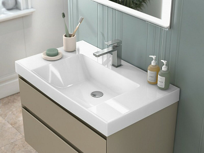 Тумба CUBO подвесная с ящиками 80 см, лимо матовая Kerama Marazzi CUB.80.2/LIM