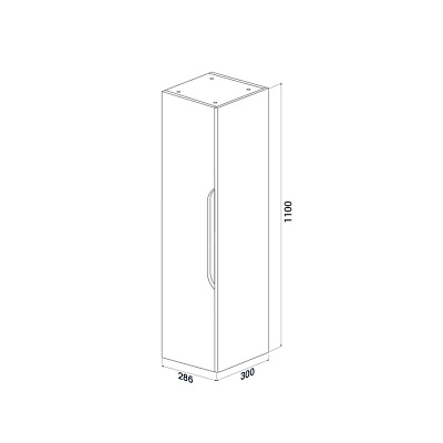 Пенал подвесной 30см белый IDDIS Ray RAY30W0i97