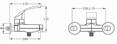 Смеситель для ванны РМС SL85-009E