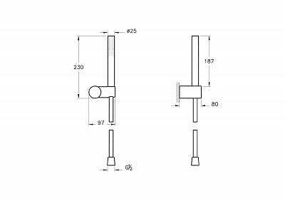 Гигиенический гарнитур Vitra Origin A4554326
