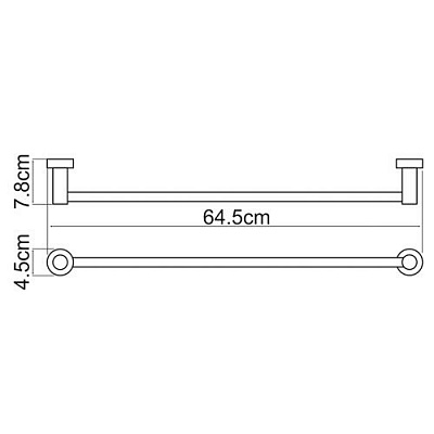 Штанга для полотенец WasserKRAFT Donau K-9430