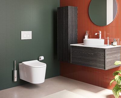 Инновационный безободковый унитаз VitrA Nest QuantumFlush c ламинарным потоком 7870B403-0075