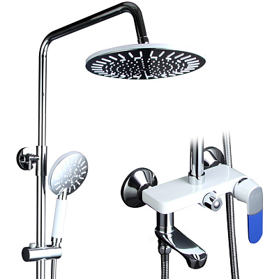 Душевая система с тропическим душем Frap H34 F2434, хром
