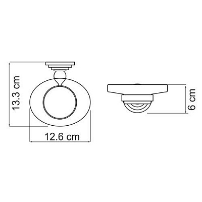 Мыльница стеклянная WasserKRAFT Ammer K-7029