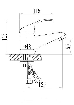 Смеситель для умывальника РМС SL128-001