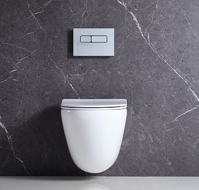 Чаша унитаза подвесного безободкового с креплением Belbagno AMANDA BB051CHR