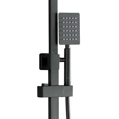 Душевая система Frap F24802-6 черная, нержавеющая сталь